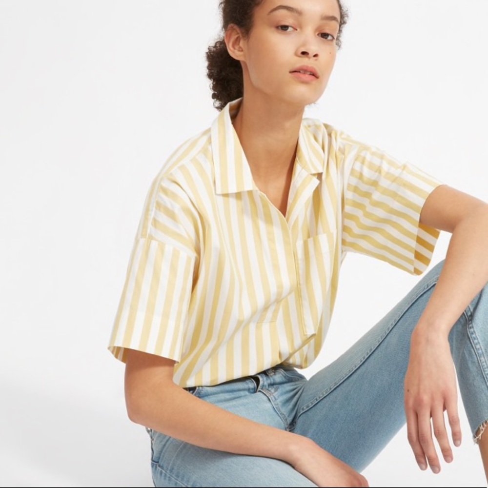 Everlane Cotton Short Sleeve Popover Shirt